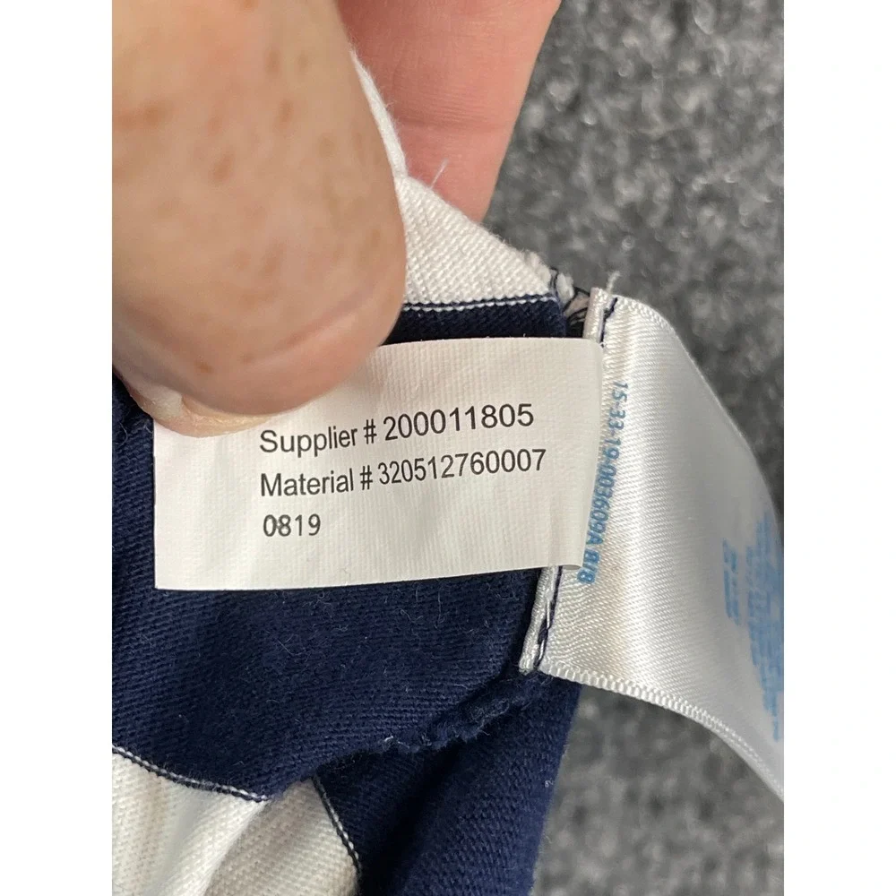 Ralph Lauren Rugby Coverall Baby 6M Navy Blue White Striped LS